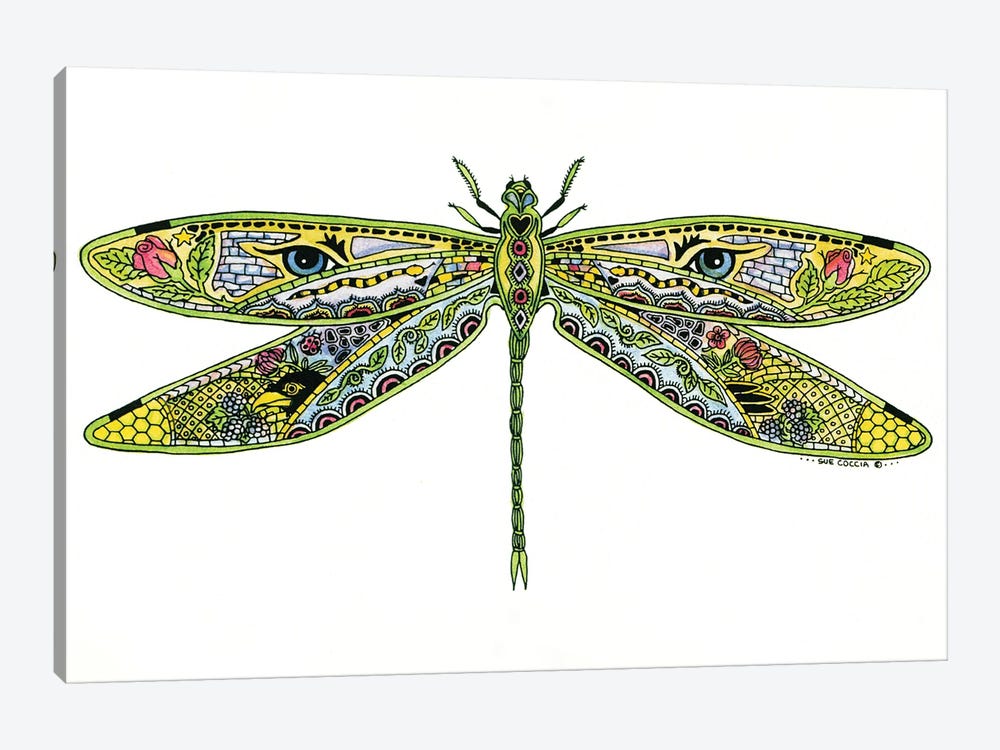 Dragonfly by Sue Coccia 1-piece Canvas Print