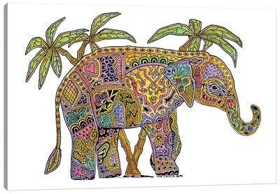 Elephant Canvas Art Print - Ladybug Art