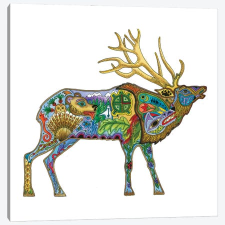 Elk Canvas Print #SUC26} by Sue Coccia Canvas Artwork