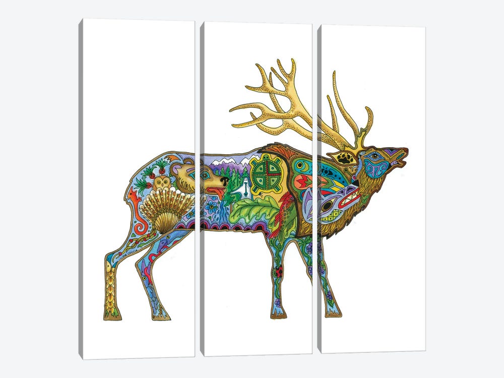 Elk by Sue Coccia 3-piece Canvas Art