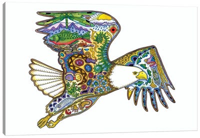 Bald Eagle Canvas Art Print - Sue Coccia