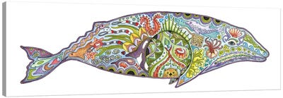 Gray Whale Canvas Art Print - Ladybug Art