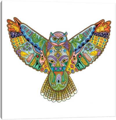 Great Horned Owl Canvas Art Print - Sue Coccia