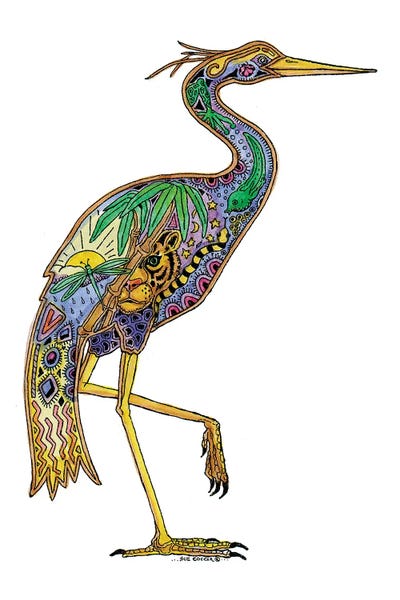 Ladybugs: Heron by Sue Coccia