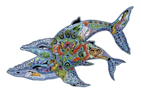 Embellished Animals: Humpback Whales by Sue Coccia
