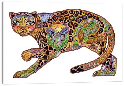 Jaguar Canvas Art Print - Embellished Animals