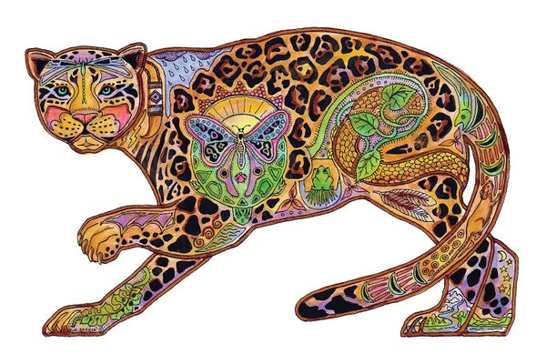 Embellished Animals: Jaguar by Sue Coccia