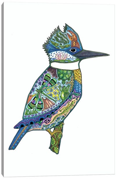 Kingfisher Canvas Art Print - Sue Coccia