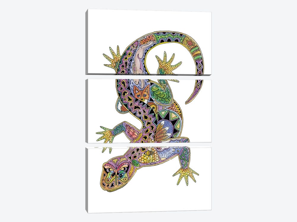 Lizard by Sue Coccia 3-piece Canvas Art