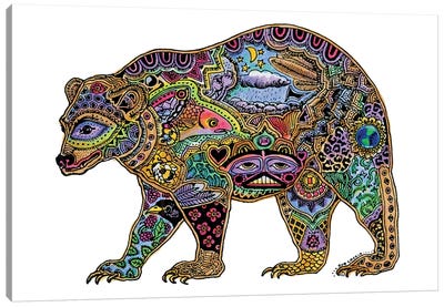 Bear Canvas Art Print - Brown Bear Art