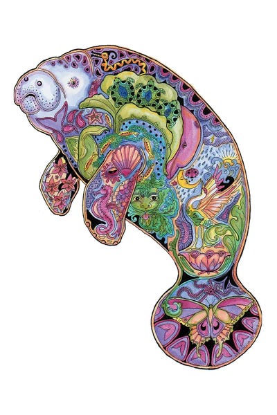 Embellished Animals: Manatee by Sue Coccia