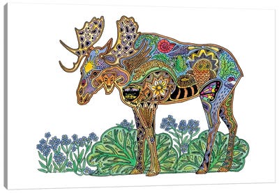 Moose Canvas Art Print - Embellished Animals