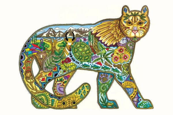 Embellished Animals: Mountain Lion by Sue Coccia