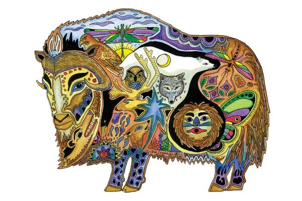 Embellished Animals: Musk Ox by Sue Coccia