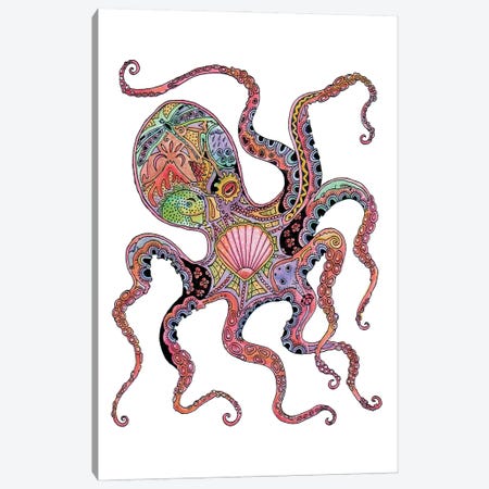 Octopus Canvas Print #SUC58} by Sue Coccia Canvas Wall Art
