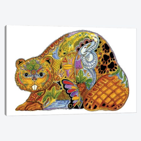 Beaver Canvas Print #SUC5} by Sue Coccia Canvas Art Print