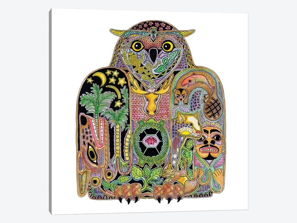 Owl by Sue Coccia 1-piece Canvas Art Print