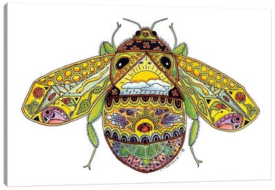 Bee Canvas Art Print - Embellished Animals