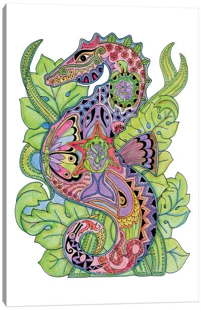 Sea Horse Canvas Art Print - Sue Coccia