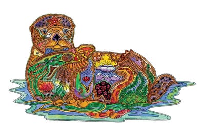 Sea Otter by Sue Coccia framed canvas print