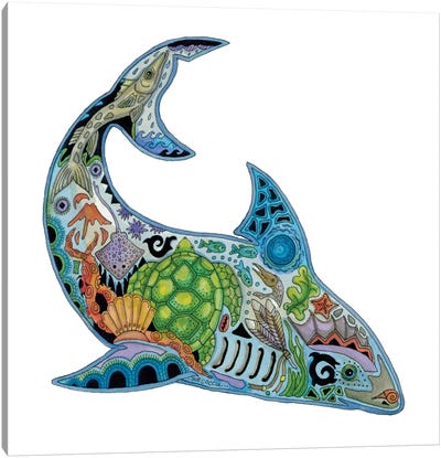 Shark Canvas Art Print - Sue Coccia