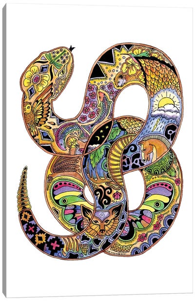 Snake Canvas Art Print - Ladybug Art