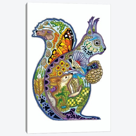 Squirrel Canvas Print #SUC82} by Sue Coccia Art Print