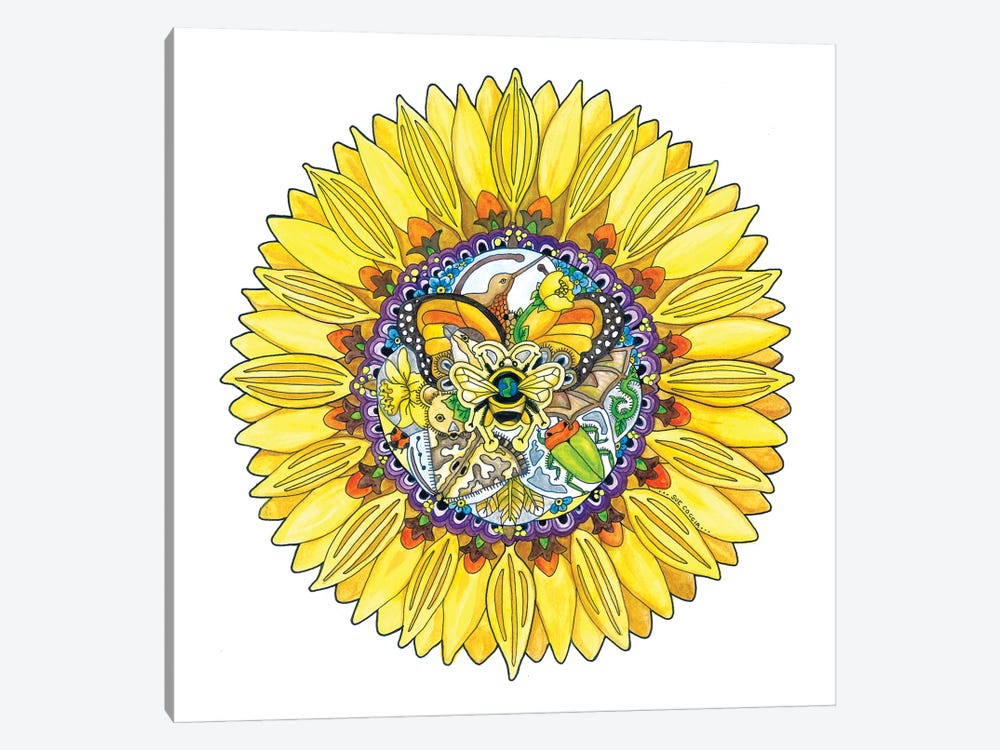 Sunflower by Sue Coccia 1-piece Canvas Print