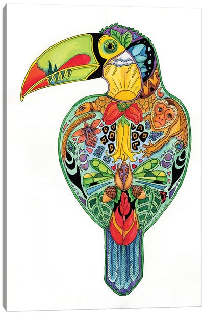 Toucan Canvas Art Print - Ladybug Art