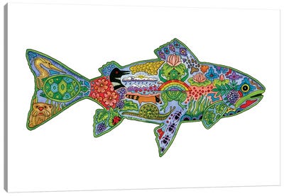 Trout Canvas Art Print - Fish Art