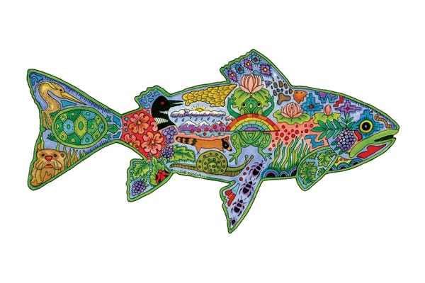 Lakehouse Décor: Trout by Sue Coccia