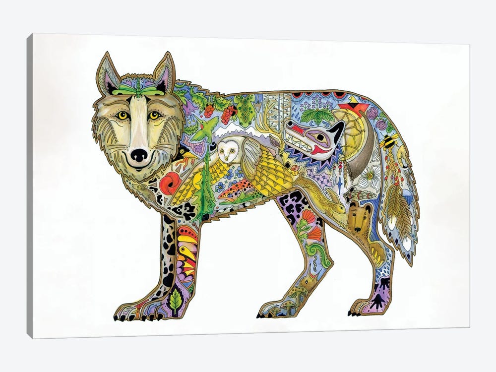 Wolf Standing by Sue Coccia 1-piece Art Print