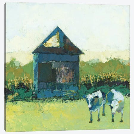 Crooked Cow Barn Canvas Print #SUE182} by Sue Jachimiec Canvas Print