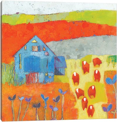 Dillwyn Barn Canvas Art Print - Barns