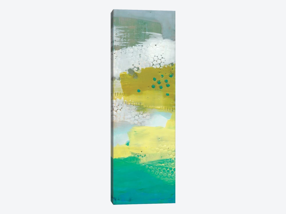 Teal Dot Panels III by Sue Jachimiec 1-piece Canvas Artwork