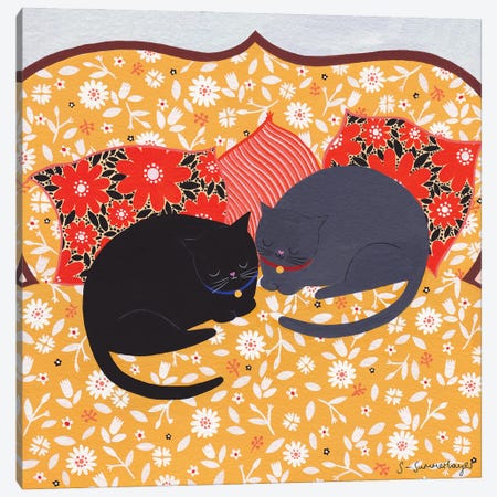 Cats Sleeping Canvas Print #SUH11} by Sian Summerhayes Art Print