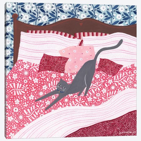 Cosy Cat Canvas Print #SUH15} by Sian Summerhayes Canvas Art