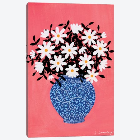 Daisies Canvas Print #SUH16} by Sian Summerhayes Canvas Wall Art