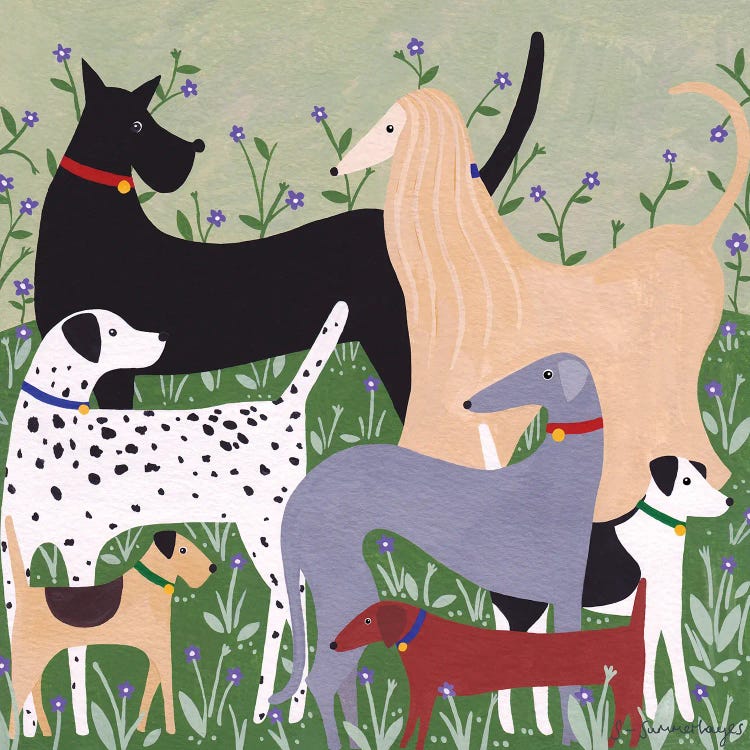 Dog Meet by Sian Summerhayes wall art