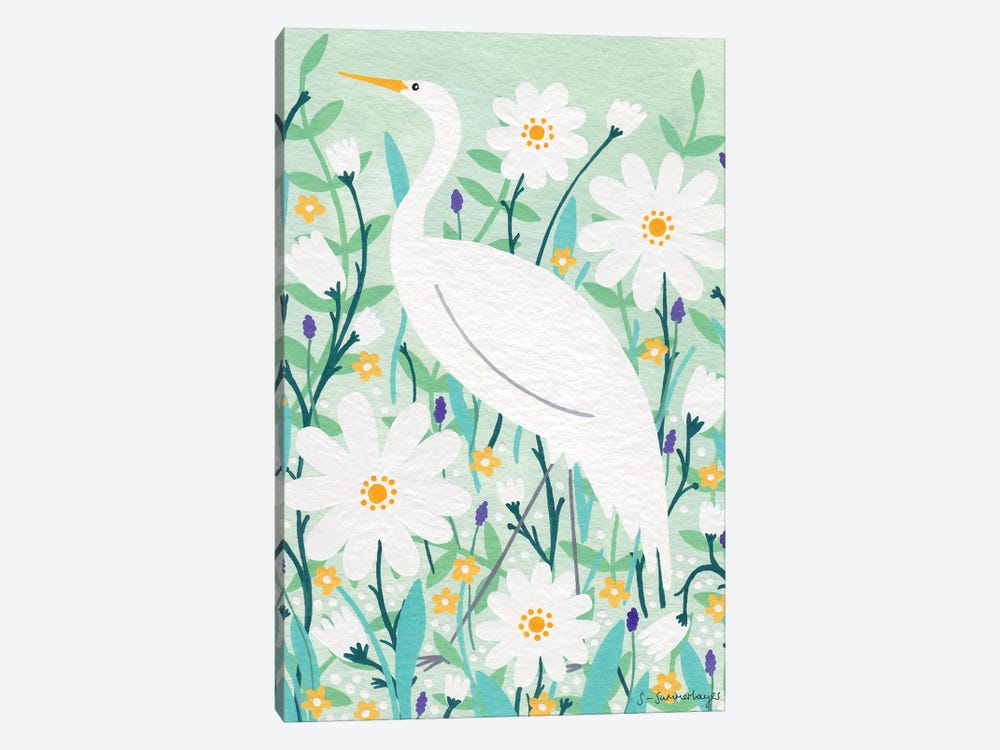 Elegant Stork by Sian Summerhayes 1-piece Art Print