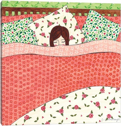 Goodnight Girl Canvas Art Print - Sian Summerhayes