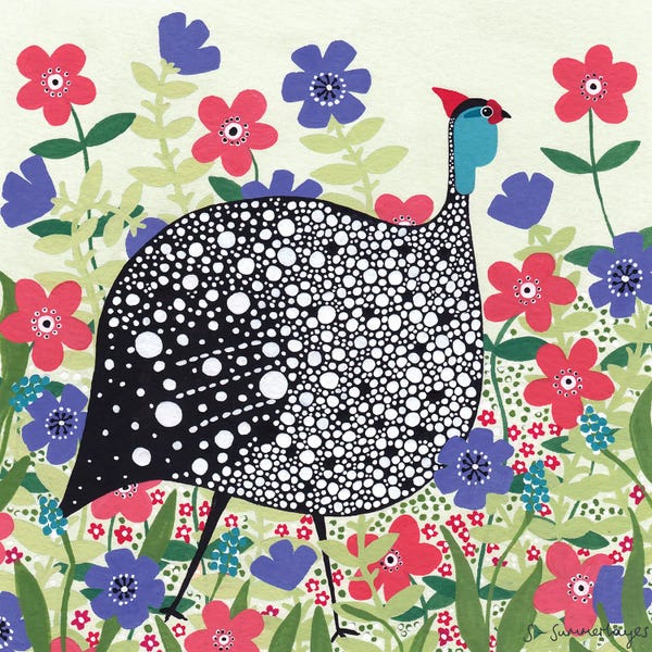 Folksy Fauna: Guinea Fowl by Sian Summerhayes