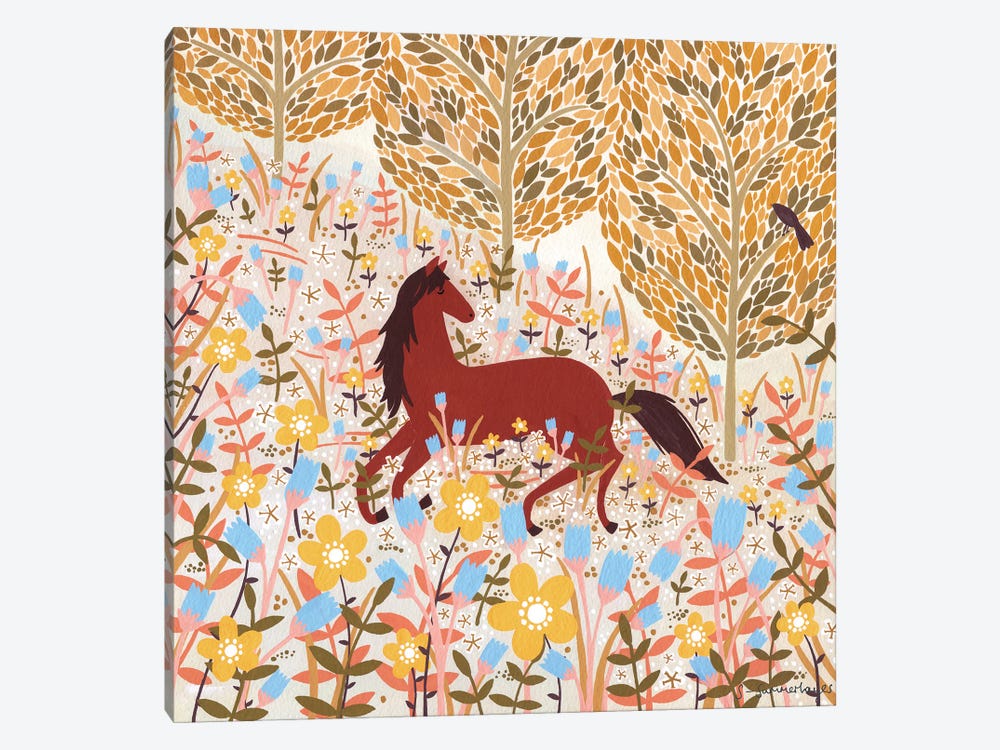 Horse Meadow by Sian Summerhayes 1-piece Canvas Wall Art