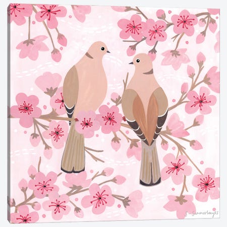 Love Birds Canvas Print #SUH32} by Sian Summerhayes Canvas Art Print