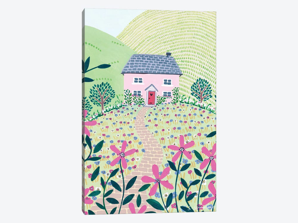Pink Cottage by Sian Summerhayes 1-piece Canvas Art Print