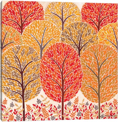 Autumn Trees Canvas Art Print - Sian Summerhayes