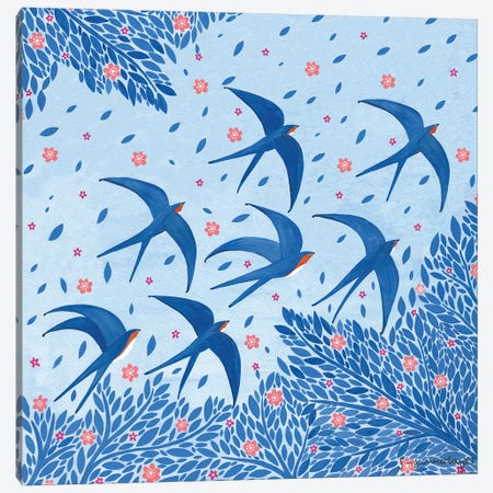 Swallows Canvas Print #SUH42} by Sian Summerhayes Canvas Wall Art