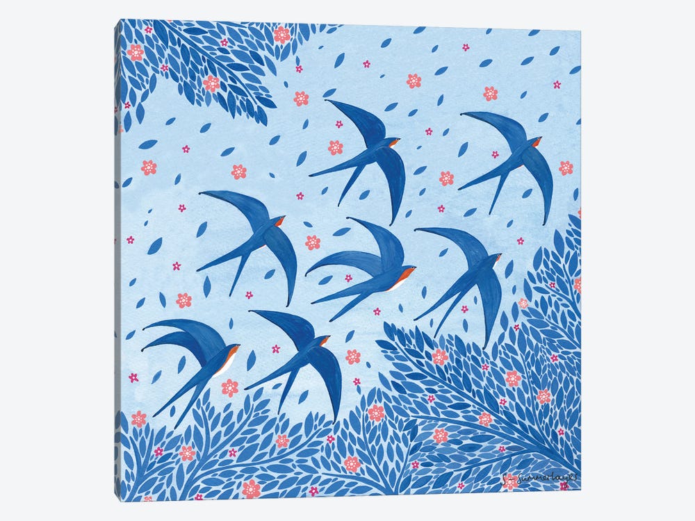 Swallows by Sian Summerhayes 1-piece Canvas Print