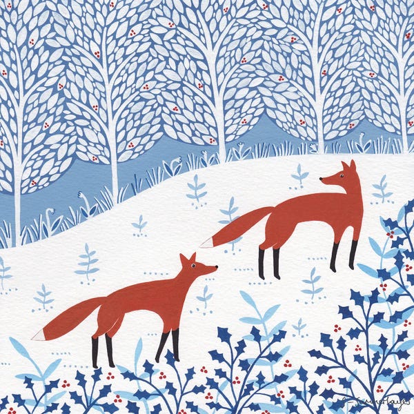 Winter Wonderland: Winter Foxes by Sian Summerhayes