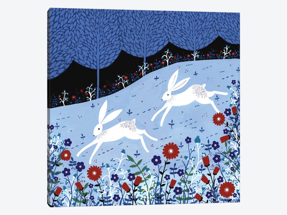 Winter Hares by Sian Summerhayes 1-piece Art Print